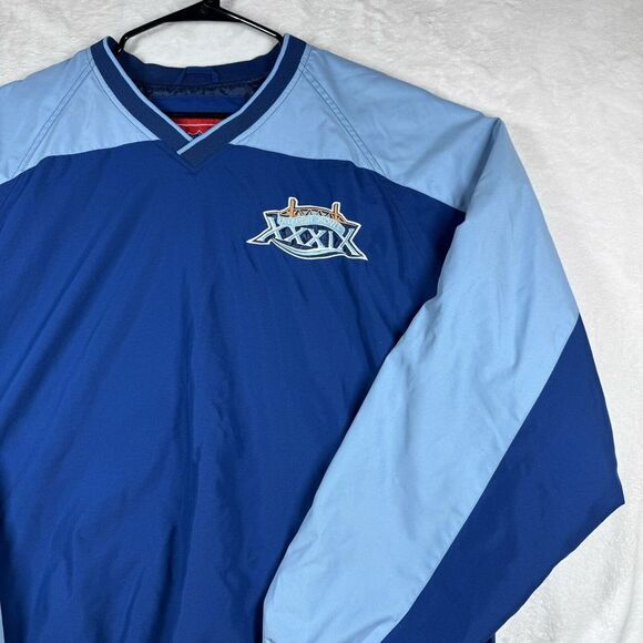 Vintage‎ 2005 Classic Super Bowl 39 Windbreaker Size XL Patriots Vs Eagles - Picture 2 of 15